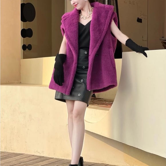 🚩steal authentic MaxMara Purple Textured Fabric - Picture 8 of 9